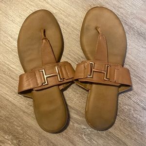 Used Tan Flats, size 8.5